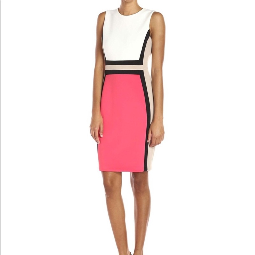 NWOT Calvin Klein Sleeveless Colorblock Dress